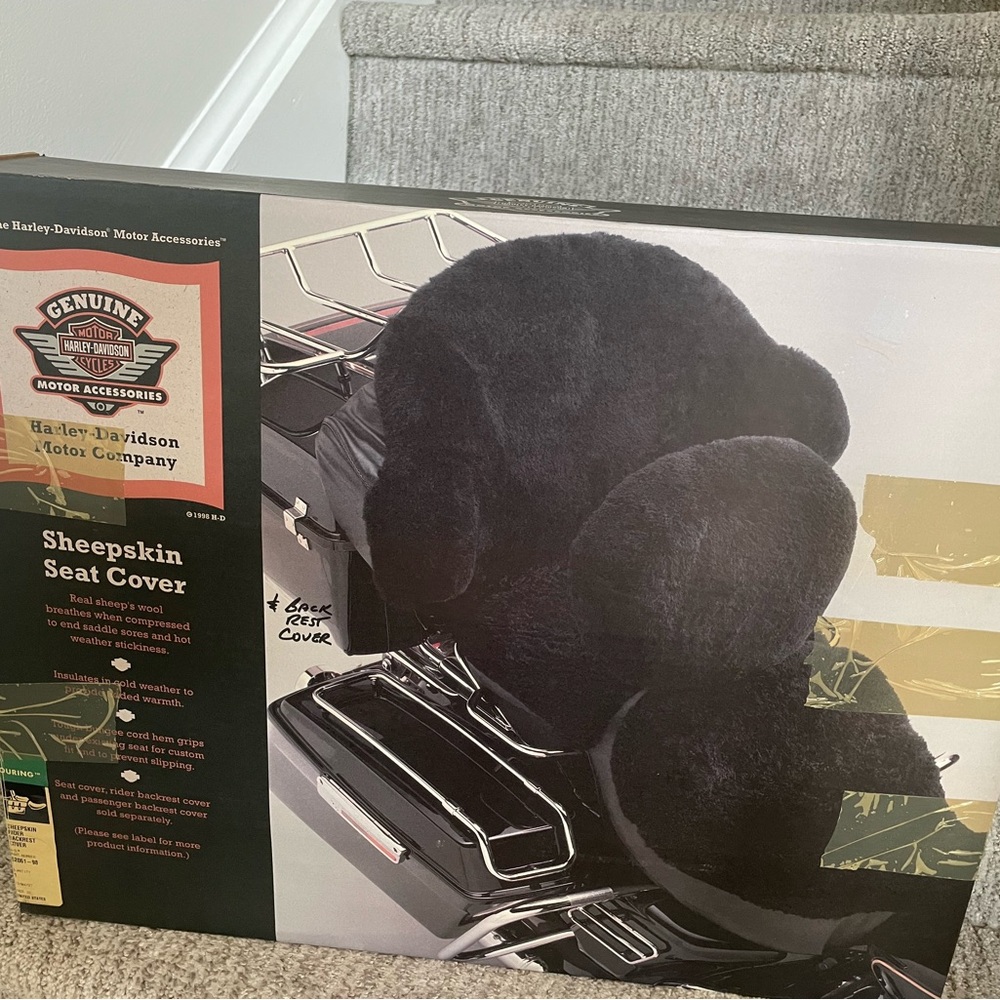 Harley Davidson sheepskin touring bike seat cover